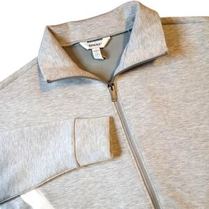 SPANX AirEssentialsStriped‎ Track Jacket Light Heather Grey size Small